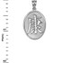 White Gold Chinese "Health" Symbol Pendant Necklace