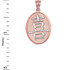 Two-Tone Rose Gold Chinese "Happiness" Symbol Pendant Necklace