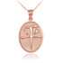Rose Gold Chinese "Peace" Symbol Pendant Necklace