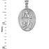 White Gold Chinese "Success" Symbol Pendant Necklace