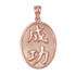 Rose Gold Chinese "Success" Symbol Pendant Necklace