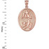Rose Gold Chinese "Success" Symbol Pendant Necklace
