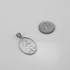 White Gold Chinese "Courage" Symbol Pendant Necklace