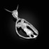 White Gold Aquarius Zodiac Sign DC Pendant Necklace