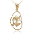 Gold Pisces Zodiac Sign DC Pendant Necklace