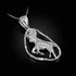 White Gold Aries Zodiac Sign DC Pendant Necklace