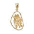 Gold Gemini Zodiac Sign DC Pendant Necklace