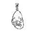 White Gold Cancer Zodiac Sign DC Pendant Necklace