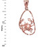 Rose Gold Cancer Zodiac Sign DC Pendant Necklace