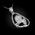 White Gold Leo Zodiac Sign DC Pendant Necklace