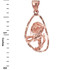 Rose Gold Leo Zodiac Sign DC Pendant Necklace