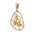 Gold Virgo Zodiac Sign DC Pendant Necklace
