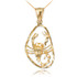 Gold Scorpio Zodiac Sign DC Pendant Necklace