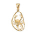 Gold Scorpio Zodiac Sign DC Pendant Necklace