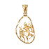 Gold Sagittarius Zodiac Sign DC Pendant Necklace