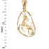 Gold Capricorn Zodiac Sign DC Pendant Necklace
