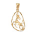 Gold Capricorn Zodiac Sign DC Pendant Necklace