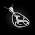 White Gold Capricorn Zodiac Sign DC Pendant Necklace