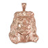 Rose Gold Jesus Face Cuban Link Crown Pendant