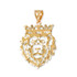 Yellow Gold Lion King DC Charm Necklace