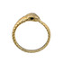 Gold Ouroboros Snake Black Diamond Ring Band