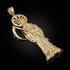 Yellow Gold Santa Muerte DC Pendant