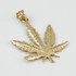 Yellow Gold Marijuana Weed DC Pendant