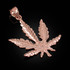Rose Gold Marijuana Weed DC Pendant