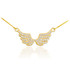 14K Diamond Studded Gold Wings Necklace