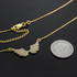 14K Diamond Studded Gold Wings Necklace