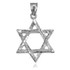 White Gold Jewish Star of David DC Pendant