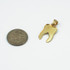 Polished Gold Molar Tooth Dental Charm Necklace