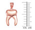 Polished Rose Gold Molar Tooth Dental Charm Necklace