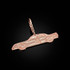 Rose Gold Textured Race Car #3 Charm Pendant