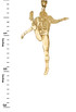 Polished Gold  #49  Football Player Pendant