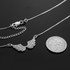 14K White Gold Diamond Studded Angel Wings Necklace