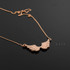 14K Rose Gold Diamond Studded Angel Wings Necklace
