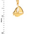 Polished Gold Sail Boat Pendant Necklace