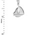 Polished White Gold Sail Boat Pendant Necklace