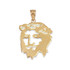 Yellow Gold Jesus Face DC Pendant (S/L)