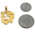 Yellow Gold Jesus Face DC Pendant (S/L)