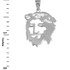White Gold Jesus Face DC Pendant (S/L)