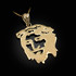 Yellow Gold  Jesus Face DC Charm Necklace.