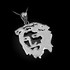 White Gold  Jesus Face DC Charm Necklace.