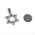 White Gold Jewish Star of David Reversible Pendant