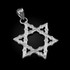 White Gold Jewish Star of David Reversible Pendant