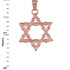 Rose Gold Jewish Star of David Reversible Pendant
