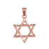 Rose Gold Jewish Star of David DC Charm Necklace
