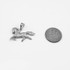 White Gold Horse Satin DC Charm Necklace