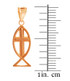 Rose Gold Ichthus Cross Pendant